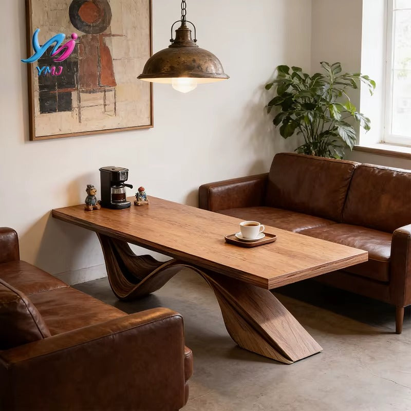 Modern wooden table with a luxurious design